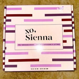 XO, Sienna multicolored felt message board NWT  In Box